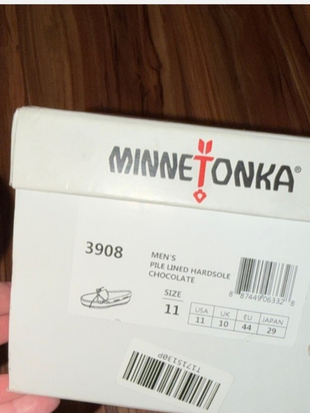 Minnetonka Brown Leather Mens Mocaccins Size 11 - Picture 2 of 3